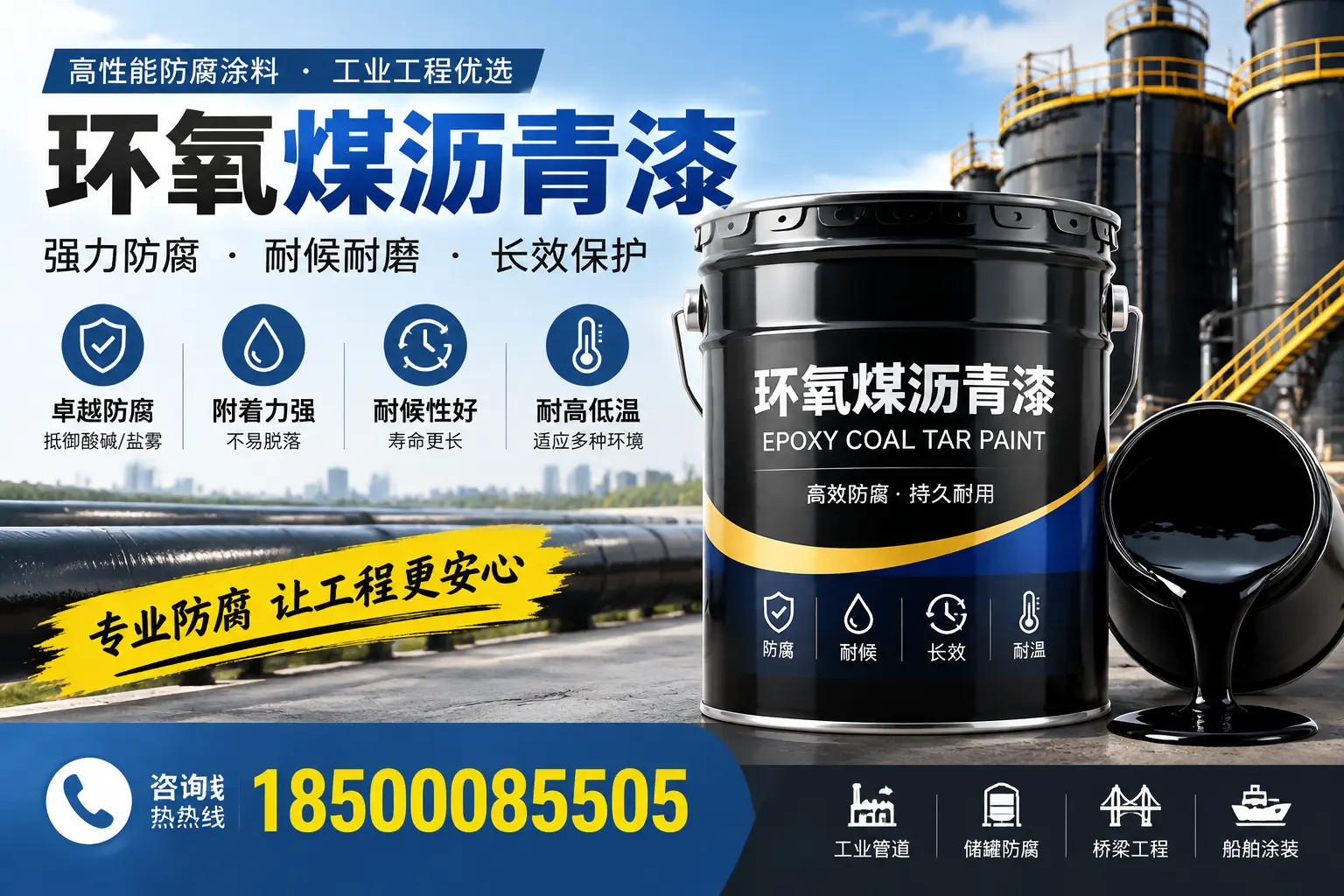 环氧煤沥青漆的施工方法与注意事项，确保在秦皇岛顺利完成